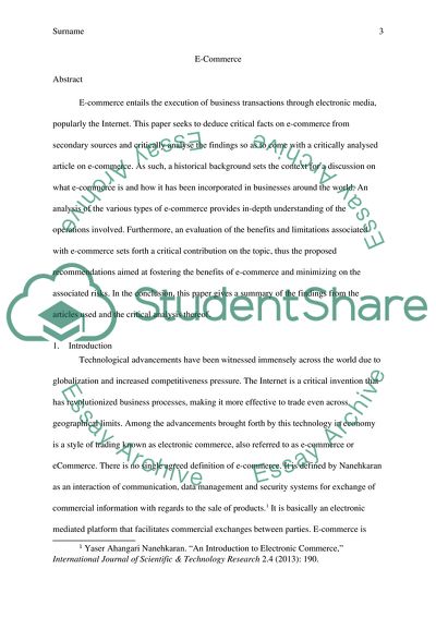 Execution of Business Transactions through Electronic Media