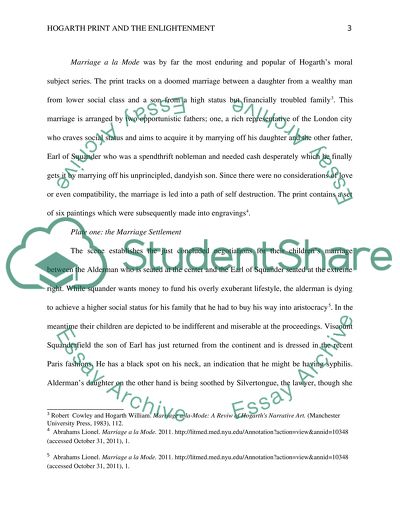 Hogarth Print and the Enlightenment