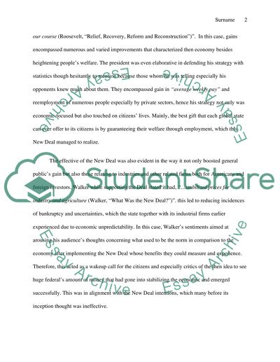 Did the New Deal work Why or why not