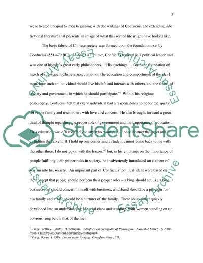 Unequal Social Status of Women in Ancient China