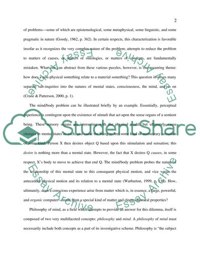 Philosophy of mind (Cognition)