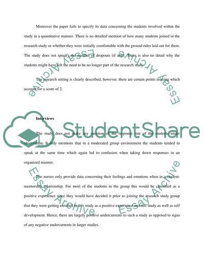 The Peer-Mentor Relationship for Nursing Students