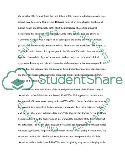 The Things They Carried and The Ghost Soldiers