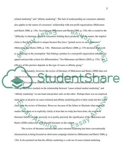 Linking Products to a Cause or Affinity Group