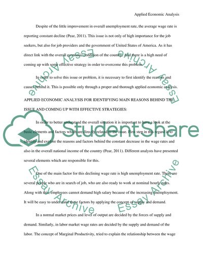 Economic Analysis of the Current Outlook of Economy of the US