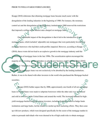 Understanding the Economic Impact prior to Wells Fargo Foreclosures