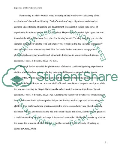 Explaining Childrens Development