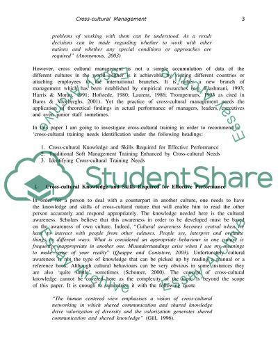 Cross-Cultural Management