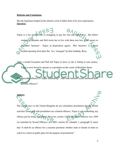 A Feminist Critique of the Prostitution Laws