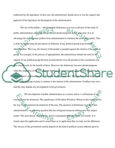 Administration Dichotomy