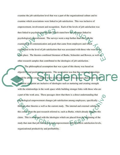 The Influence of Psychological Empowerment: Empowering Leadership