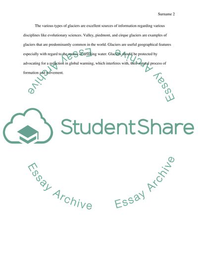 Glaciation Project Description