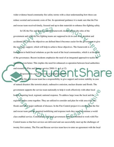 Responsibility of Firefighting Teams