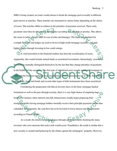 Securitization and Competitive Strategy