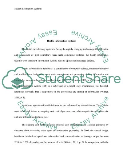 HISTORY OF HEALTH INFORMATION SYSTEMS