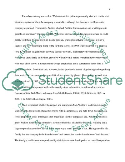 Founder of the Wal-Mart Store