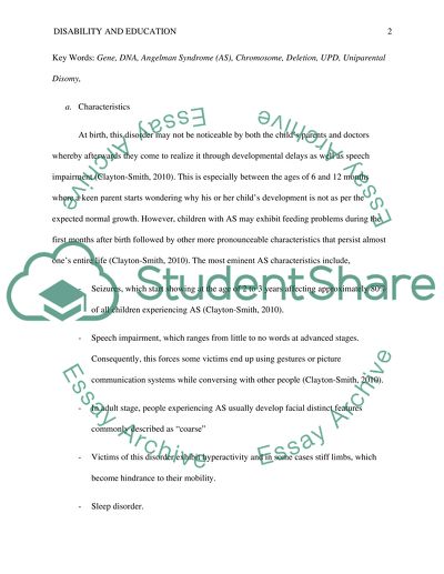 Disability and education