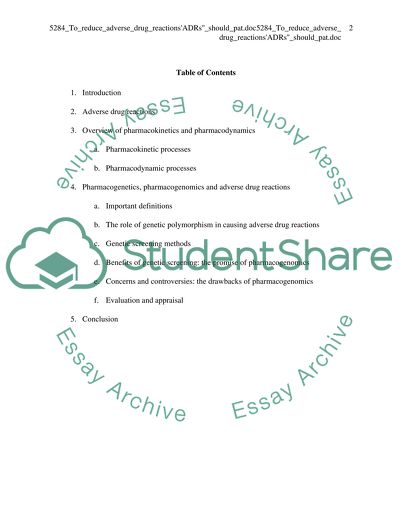 Adverse Drug Reactions