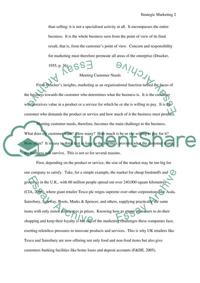 Marketing Strategy: Business Organisation