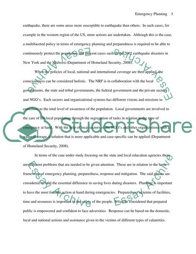 Introduction to Emergency Planning and Operations; Types of Emergencies and Disasters