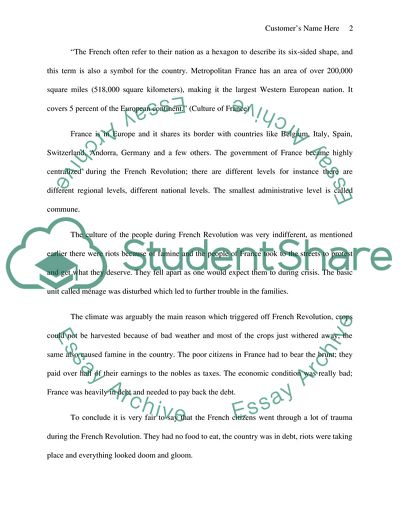 Frances geographic location, climate, neighbors, culture during French Revolution