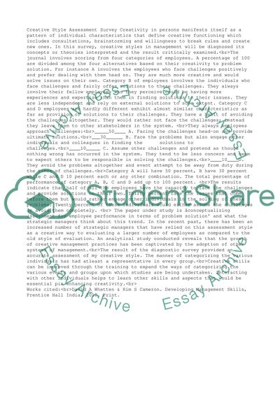 Creative Problem Solving