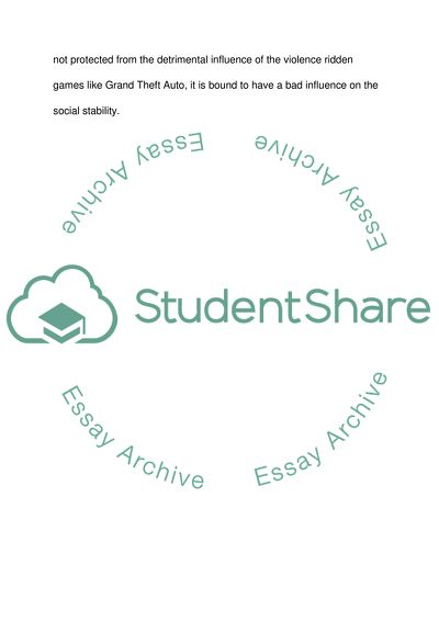 Grand Theft Auto - Context, Problem and Response