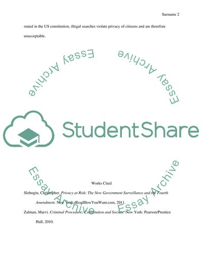 The Fourth Amendment to the US Constitution