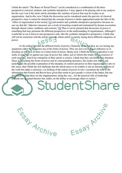 The Power and Control