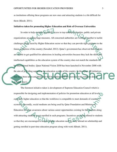 REPORT ON HIGHER EDUCATION IN QATAR (Part in green2)