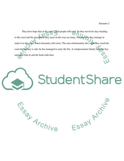 Analysis of The Road Book by Comack Mccarthy