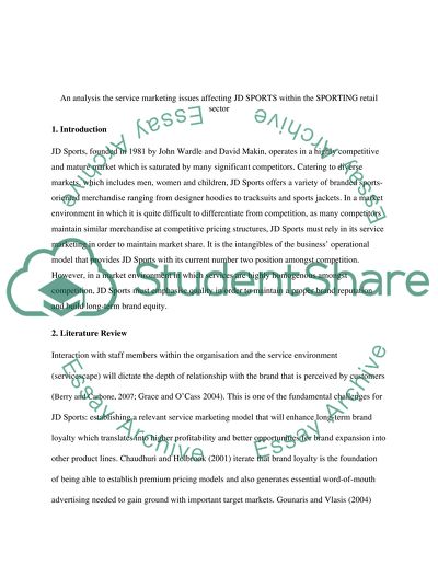 Service marketing essay