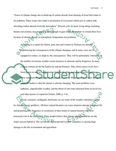 Climate Change and Global Warming