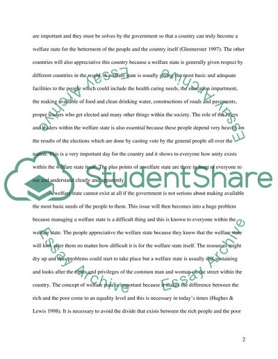 Does a welfare state benefit society