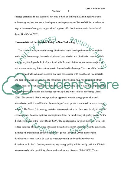 The standard policy of new technology applied in distribution power network