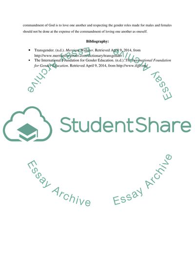 Investigation of an issue: transgender