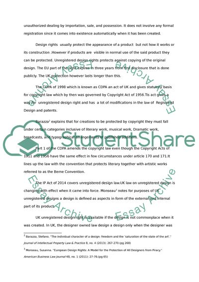 Unregistered Designs Rights