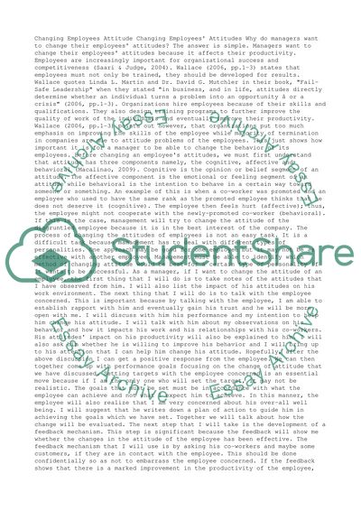 Changing employees attitudes