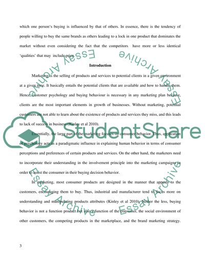 Consumer Psychology and Buying Behaviour