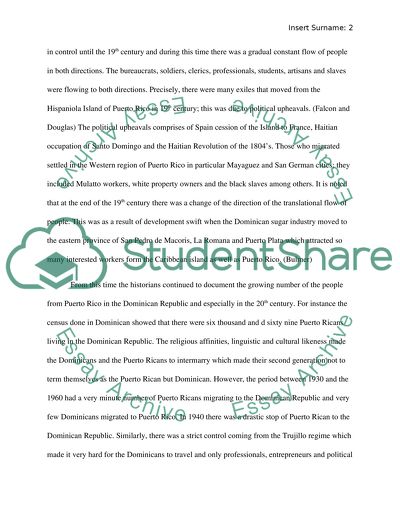 Migration from the Dominican Republic to Puerto Rico in the Eighties
