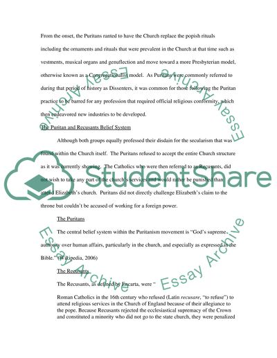 The Act of 1593 against the Puritans and the Act against the Recusants