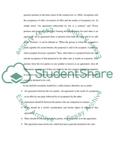 Basic Rules of Offer, Acceptance, and Invitation to Treat