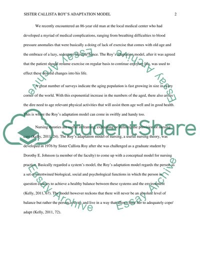 Sister Callista Roys Adaptation Model