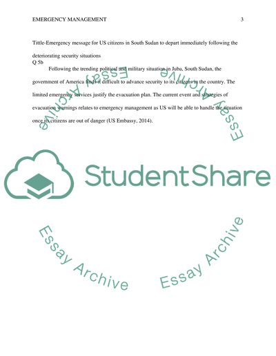 Emergency Management