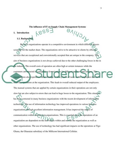 The influence of IT on Supply Chain Management Systems
