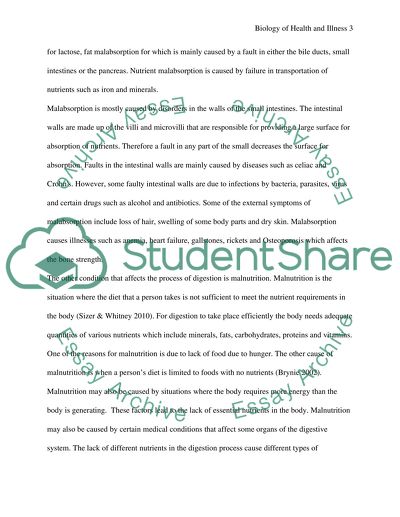 Biology of health and illness - the digeative system