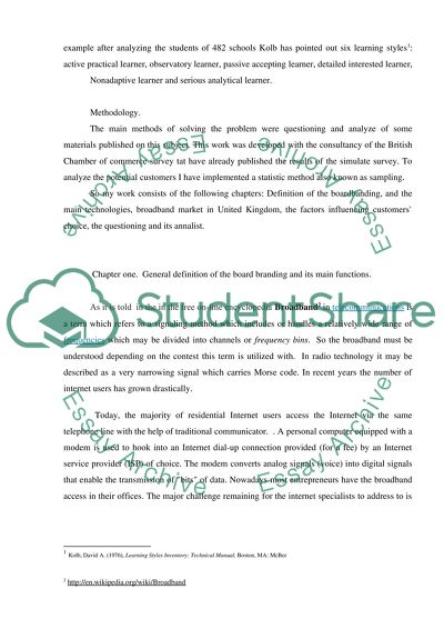 Consumer Behaviour in UK Broadband Market