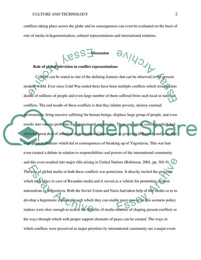 Culture and Technology: The Television