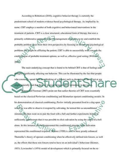 Introduction to Cognitive Behavioural Therapy
