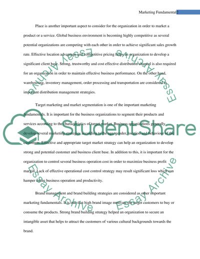 Marketing Fundamental